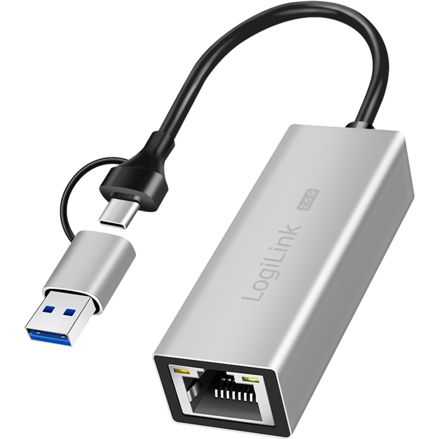 LogiLink LOGILINK Netzwerkadapter UA0422 USB-A/-C 2,5G Netzwerk-Adapter