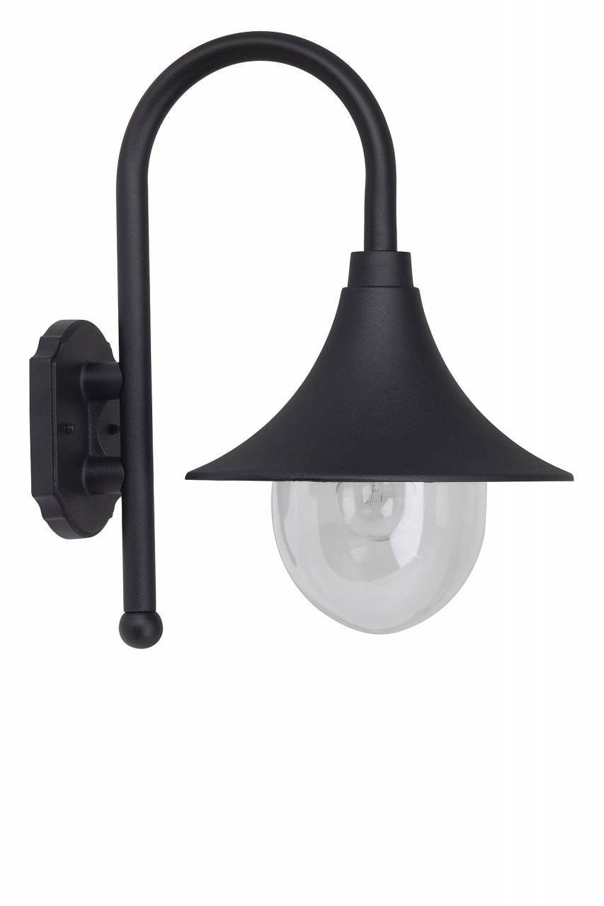 Berna, 1x für Außen-Wandleuchte geeignet A60, LED Lampe Außenwandleuchte Brilliant 60W, E27, schwarz Berna