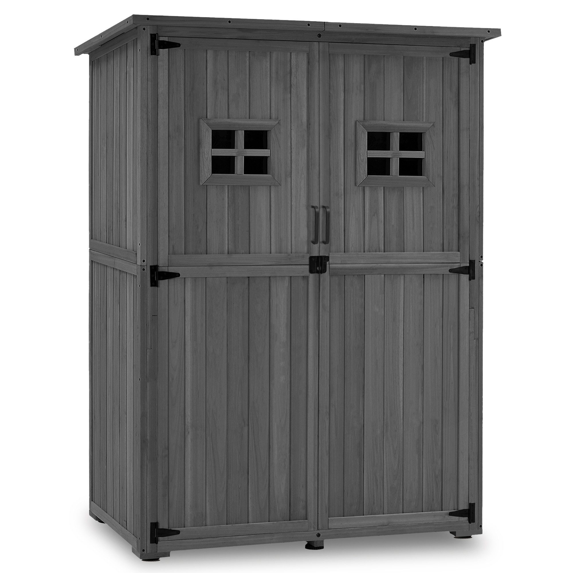 MCombo Gerätehaus M MCombo Holz Gartenschrank Gartenhaus 0912, 127×59×168 cm, Gartenhaus Klein Wetterfest, Outdoor