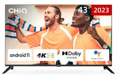 CHiQ U43H7C LED-Fernseher (108,00 cm/43 Zoll, UHD, Smart-TV, Android 11, Google Assistant, Netflix, Dolby Vision, Triple tuner (DVB-T2/T/C/S2)