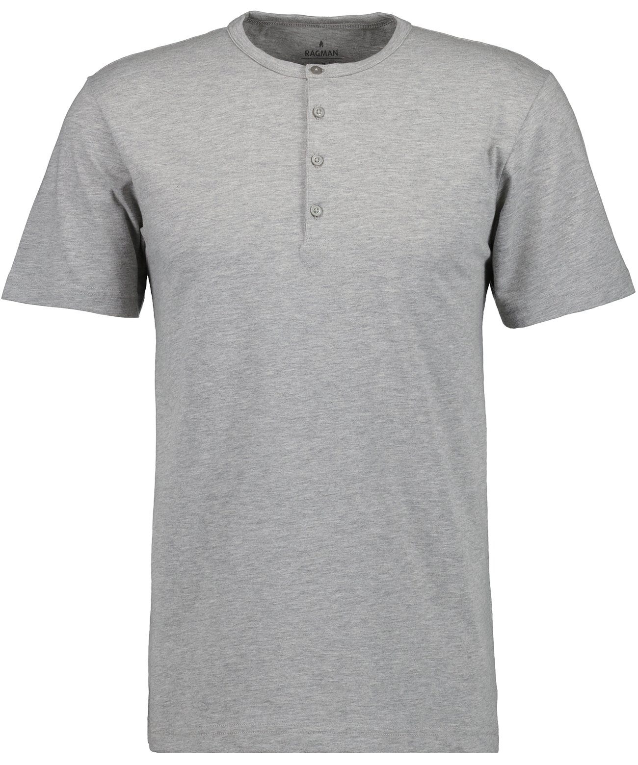 Henleyshirt Grau-Melange RAGMAN