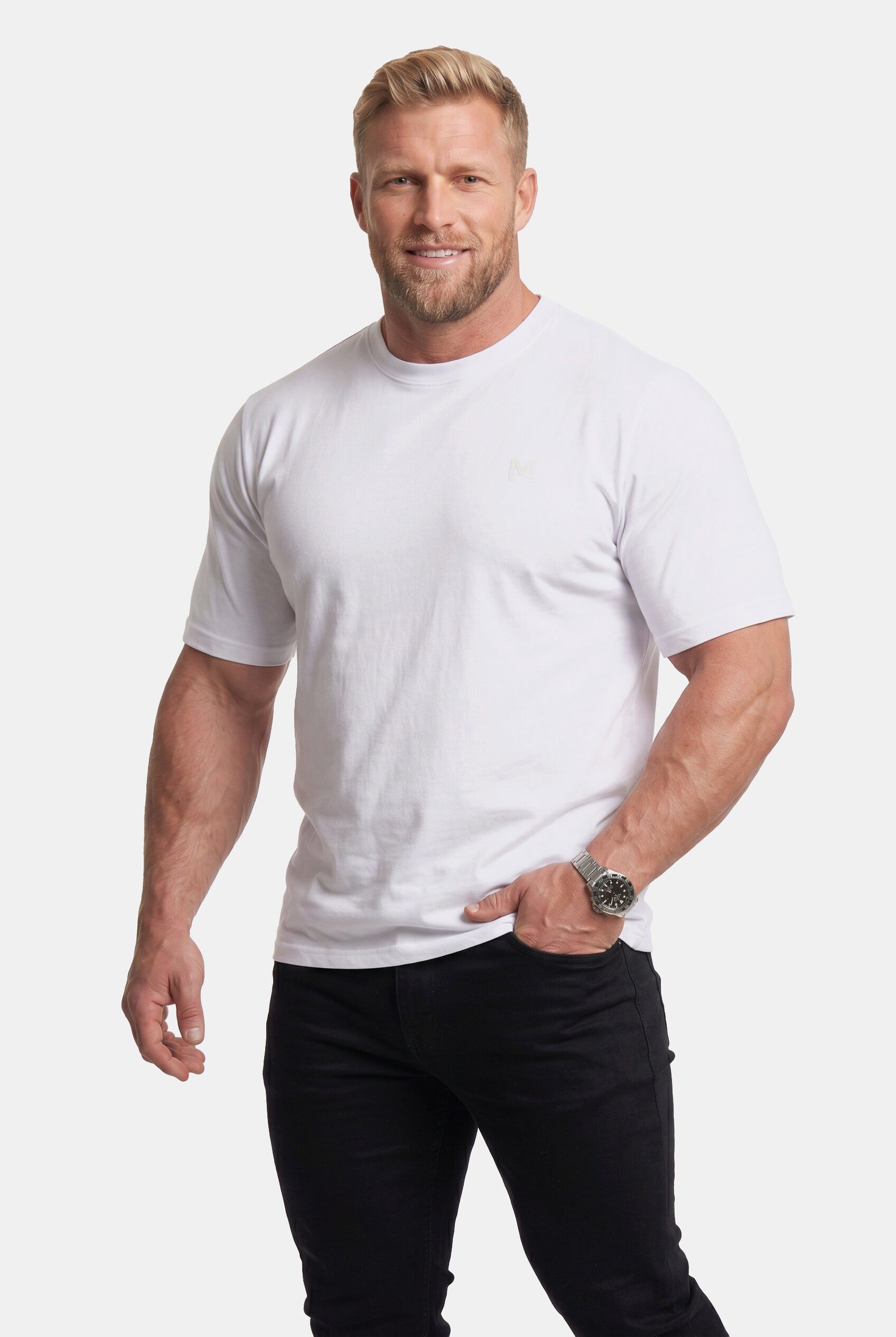 T-Shirt T-Shirt Basic 2er-Pack Halbarm Rundhals