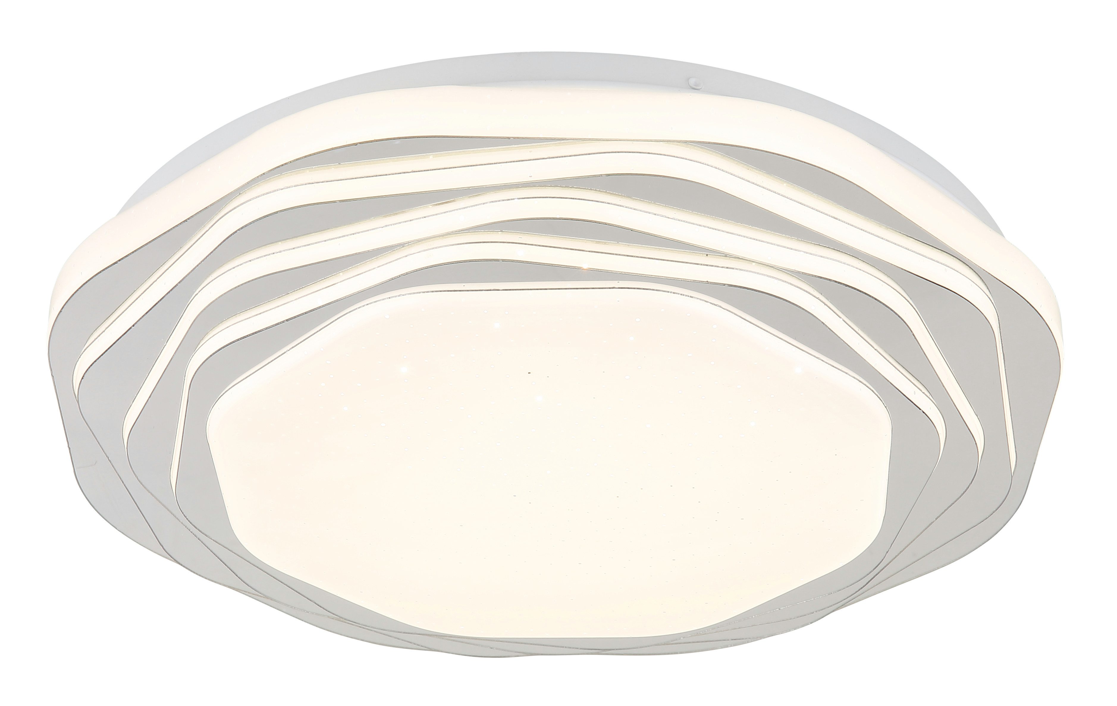 GLOBO LIGHTING LED Deckenleuchte FLORDELIS, Memoryfunktion, LED fest integriert, Deckenlampe/rund/Wohnzimmer/Schlafzimmer/elegant