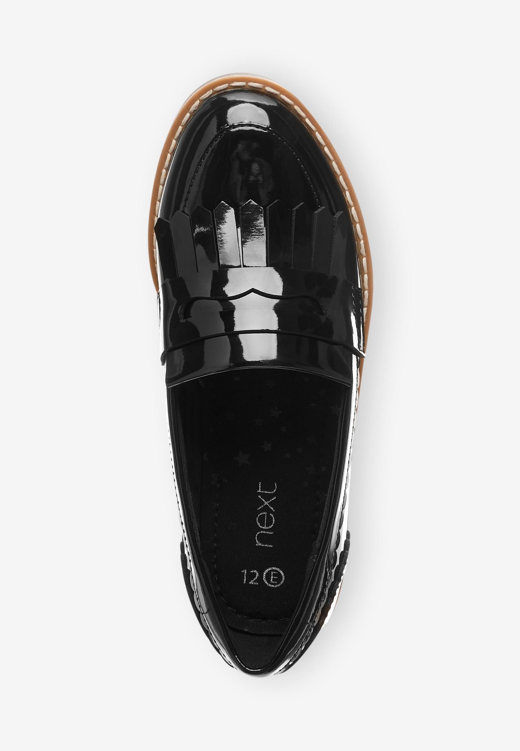 Next Loafer für die Schule mit Quaste Loafer (1-tlg) Black Patent | Loafer