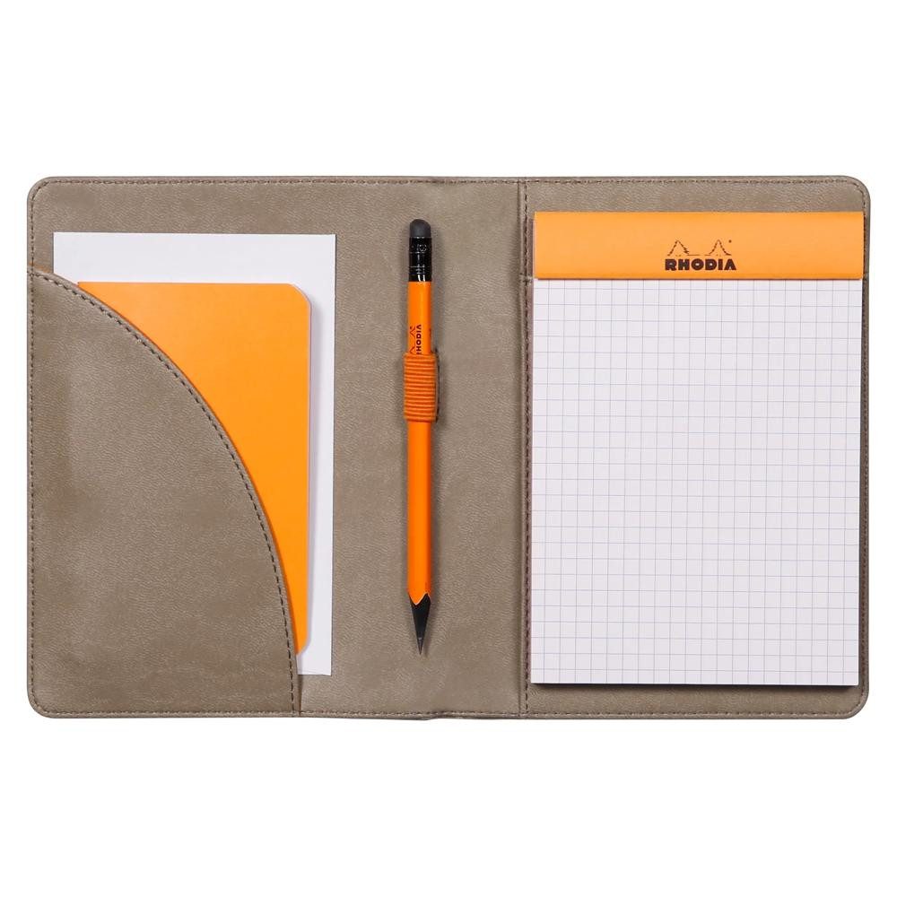 Rhodia Konferenzmappe Rhodia Rhodia Etui für Block/Buch A6 taupe