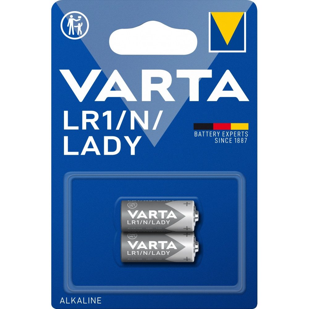 VARTA Varta LR1 Lady 2er Blister Batterie - Spezialbatterie Akku Varta LR1 Lady 2er Blister Batterie (1.5 V V), Spezialbatterie für zuverlässige Leistung