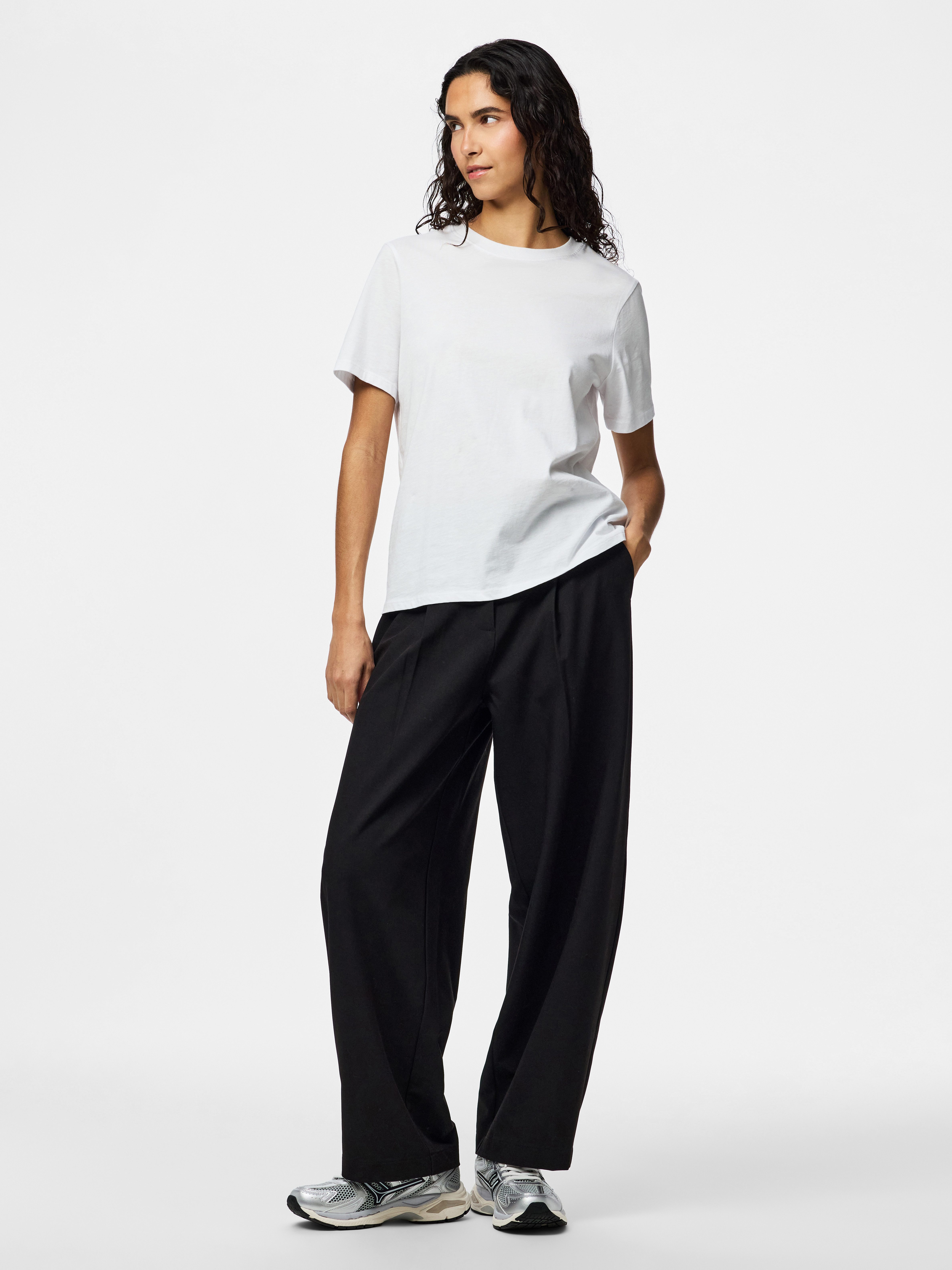pieces Anzughose PCBOSELLA MW BARREL PANTS NOOS BC Materialmix, barrel fit