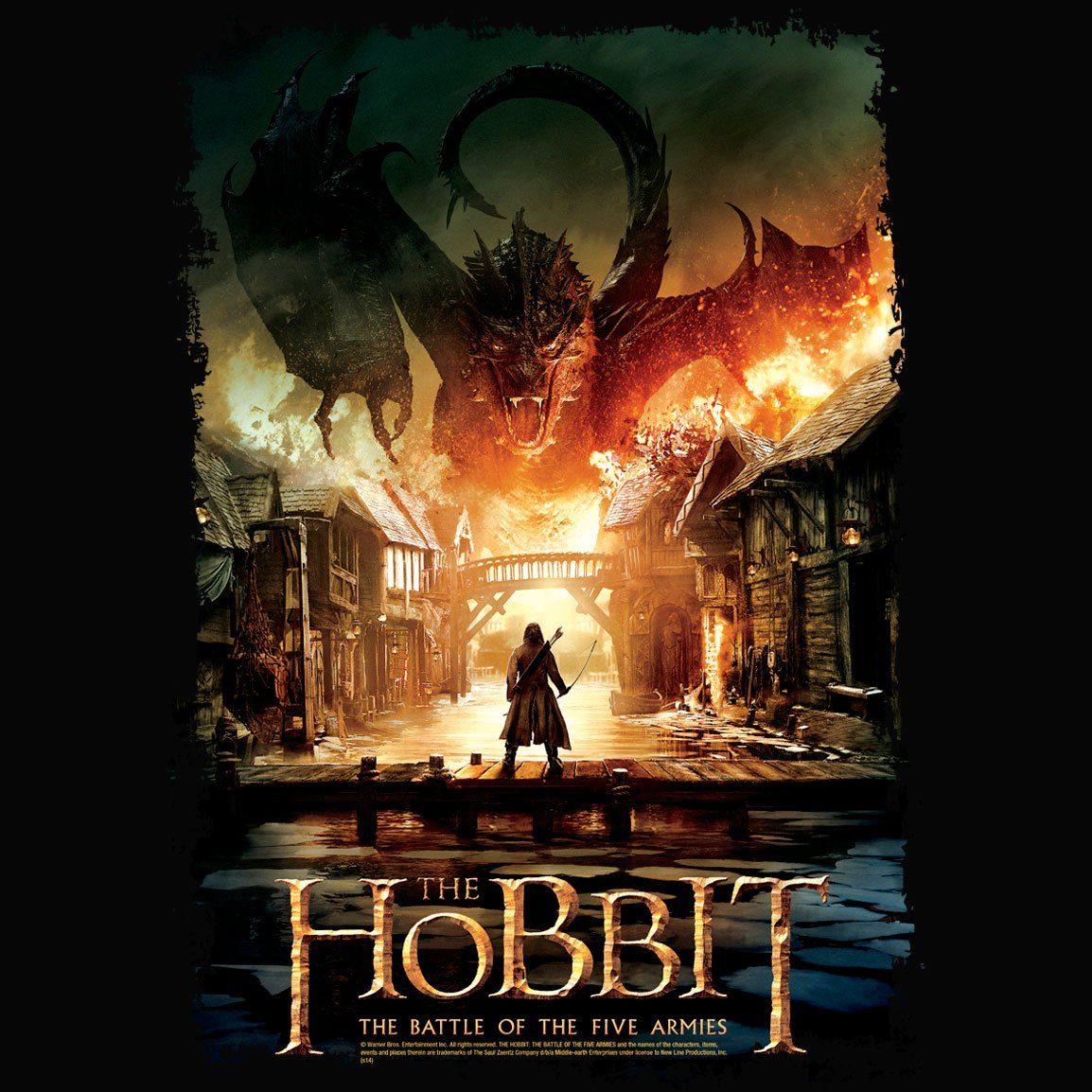 Hobbit: Fünf der T-Shirt Film-Motiv Schlacht mit Der Heere LOGOSHIRT tollem Die