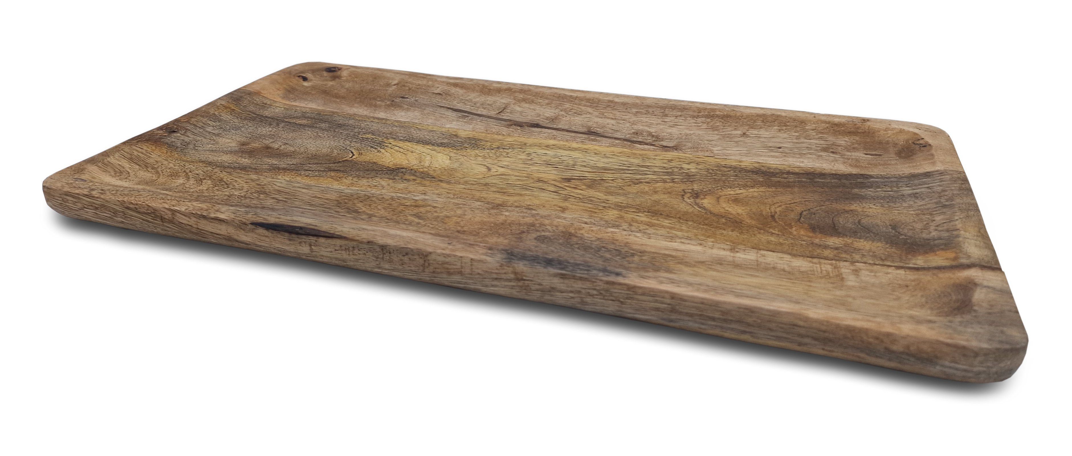 Spetebo Tablett Mango Holz Servierbrett lebensmittelecht 46 cm, Holz, - Mango