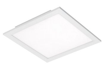 Briloner Leuchten LED Panel 7194-016, CCT Farbtemperatursteuerung, Fernbedienung, dimmbar, ultraflach, LED fest verbaut, Kaltweiß, Neutralweiß, Tageslichtweiß, Warmweiß, Deckenlampe, 29,5x29,5x5cm, Weiß, 18W, Wohnzimmer, Schlafzimmer, Flur