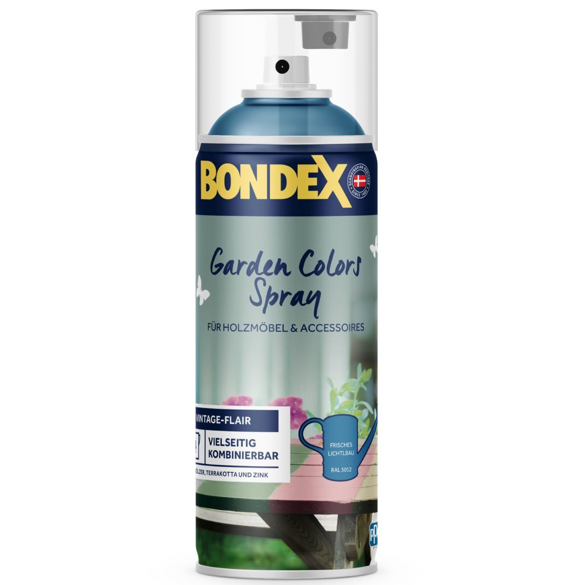 Bondex Sprühlack Bondex Garden Colors Spray, 0,4 l, Frisches Lichtblau, Lack deckend