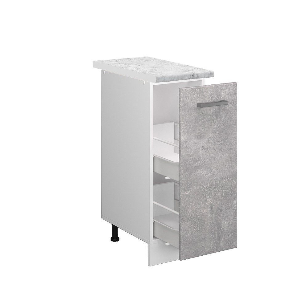 Vicco Apothekerschrank R-Line, Beton/Weiß, 30 cm, günstig online kaufen