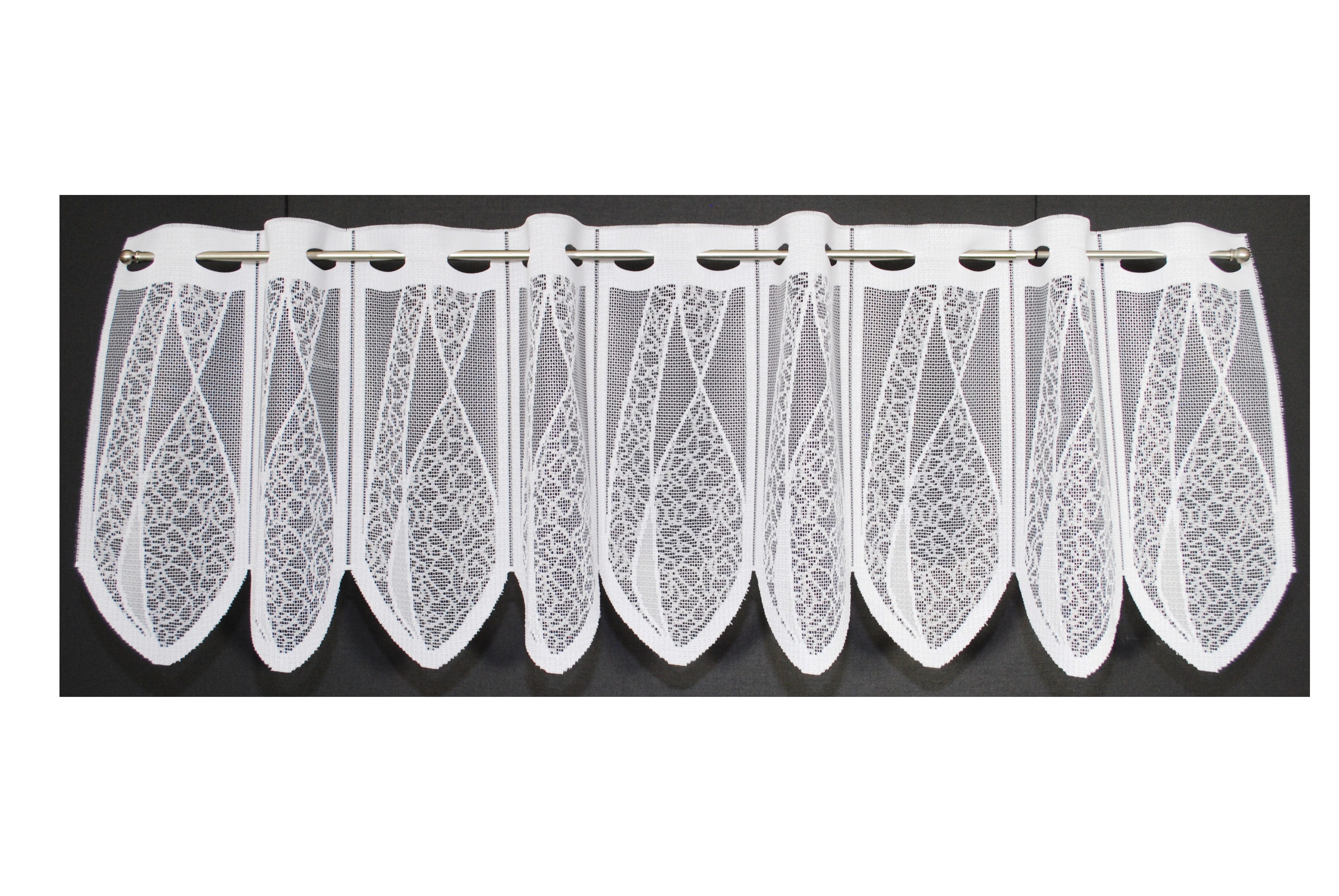 Gardinen Kranzusch Scheibengardine mit Welle (1 St), Stangendurchzug, transparent, Stablöcher,transparent,verschiedene Höhen, Breiten