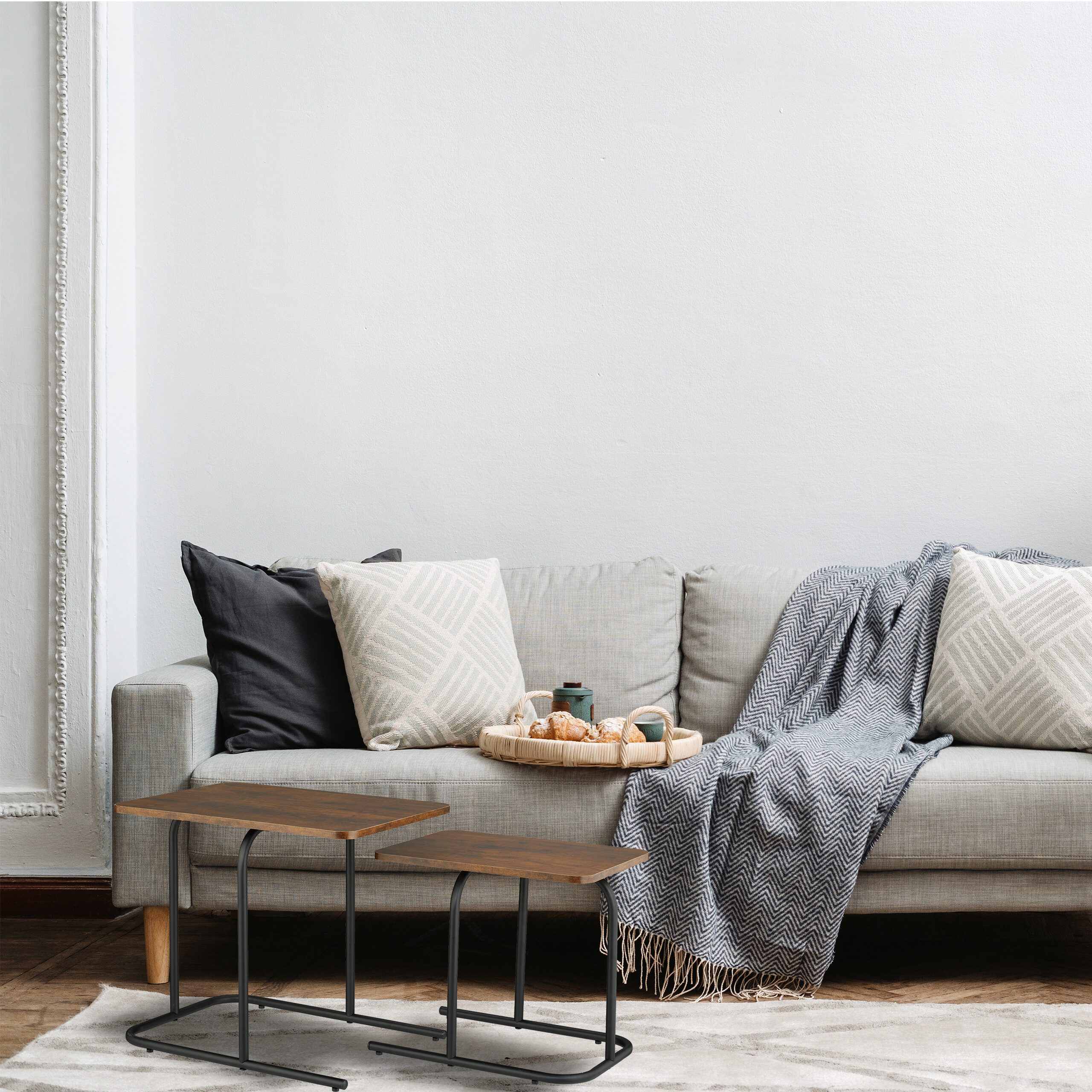 relaxdays Satztisch 2er Set Holzoptik & günstig online kaufen