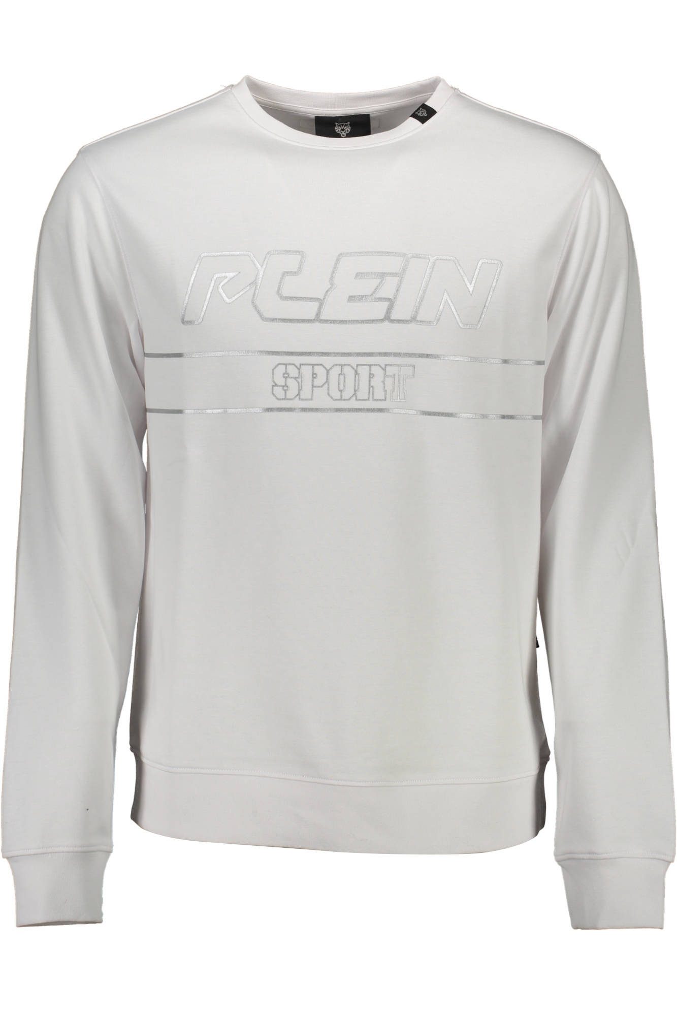 PLEIN SPORT Sweatshirt Weißes Langarm-Sweatshirt mit Rundhalsausschnitt