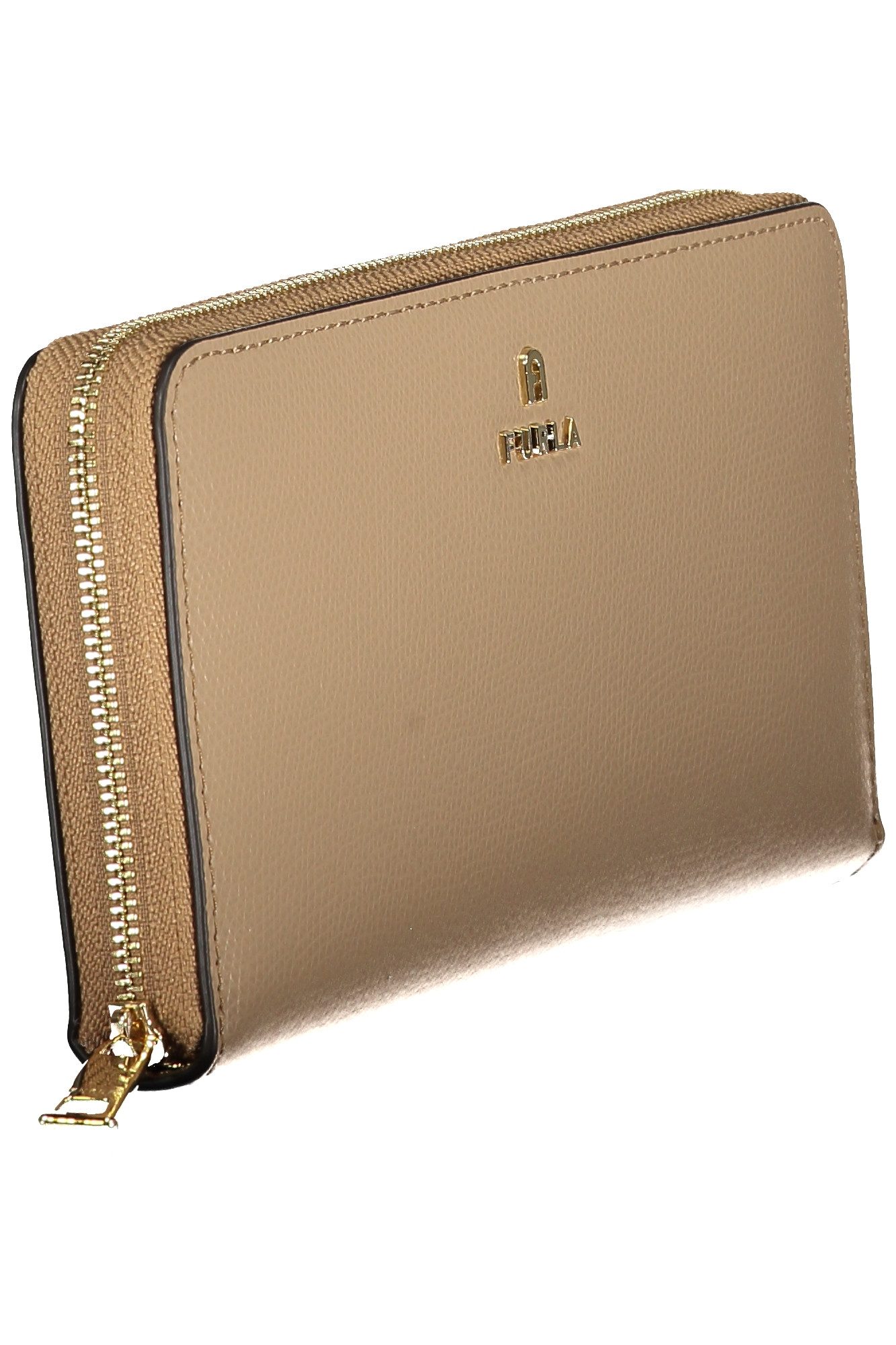 Furla Geldbörse, Elegante Damen-Geldbörse Beige mit Rundum-Reißverschluss & Münzfach