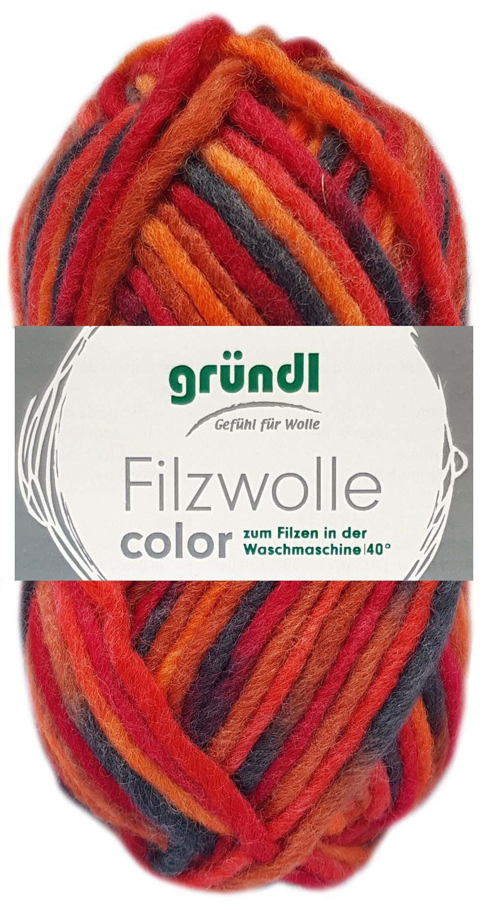 Gründl 50 Gramm Gründl Filzwolle Color meliert Filzgarn Farbauswahl Bastelgarn
