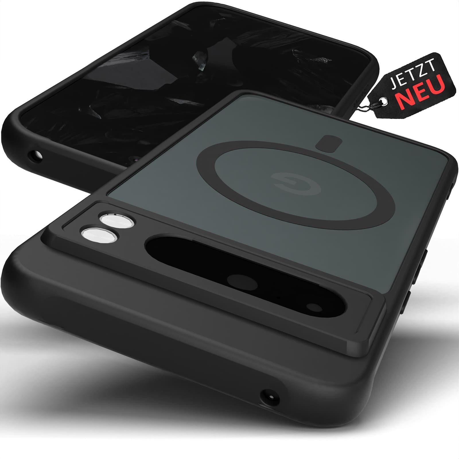 GreenHec Handyhülle Hülle Google Pixel 10 9 8 7 6 Pro a XL MagSafe Case Schutzhülle 7 Zoll, Handyhülle Schwarz Black Cover Mangetisch Induktives Laden Mangetisch