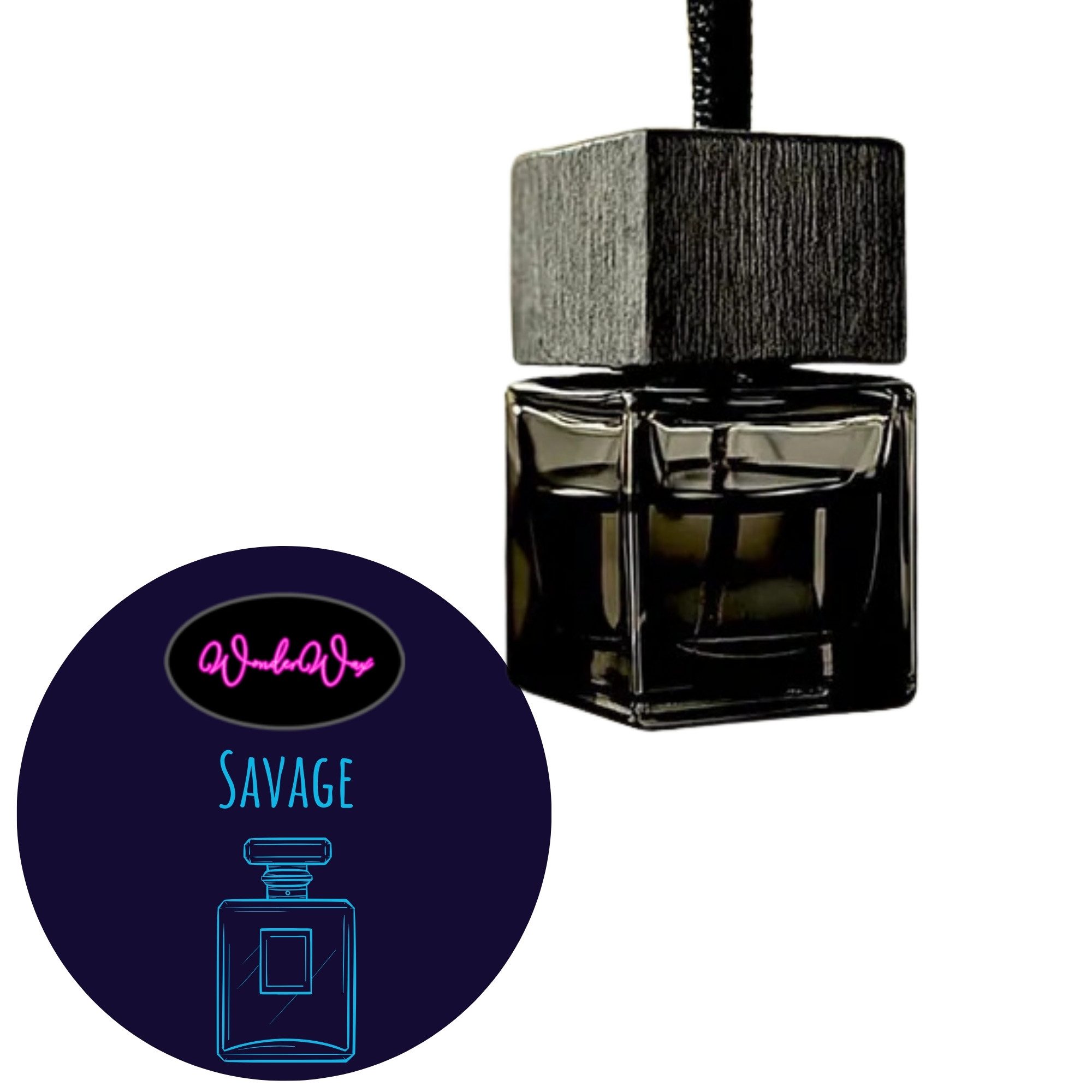 WonderWax Raumduft WonderWax® Auto Duft Quadratisch schwarz 8 ml (Sauvage), Duftrichtung: Savage