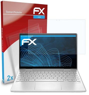 atFoliX Schutzfolie Displayschutz für HP Envy x360 13-bd0750ng, (2 Folien), Ultraklar und hartbeschichtet