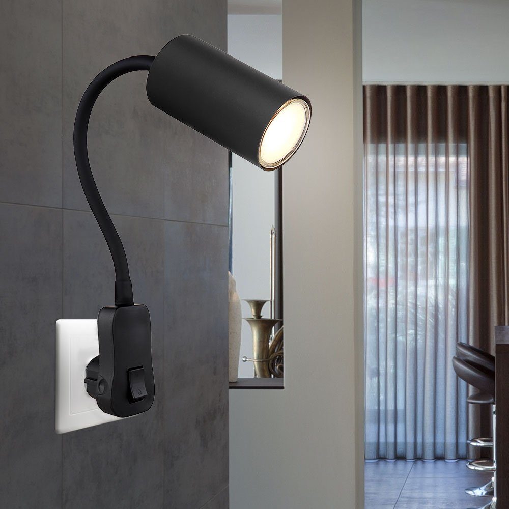 GLOBO LIGHTING Wandleuchte, Leuchtmittel nicht inklusive, Wand- Leselampe für Schlafzimmer Leselampe Wandmontage mit Stecker