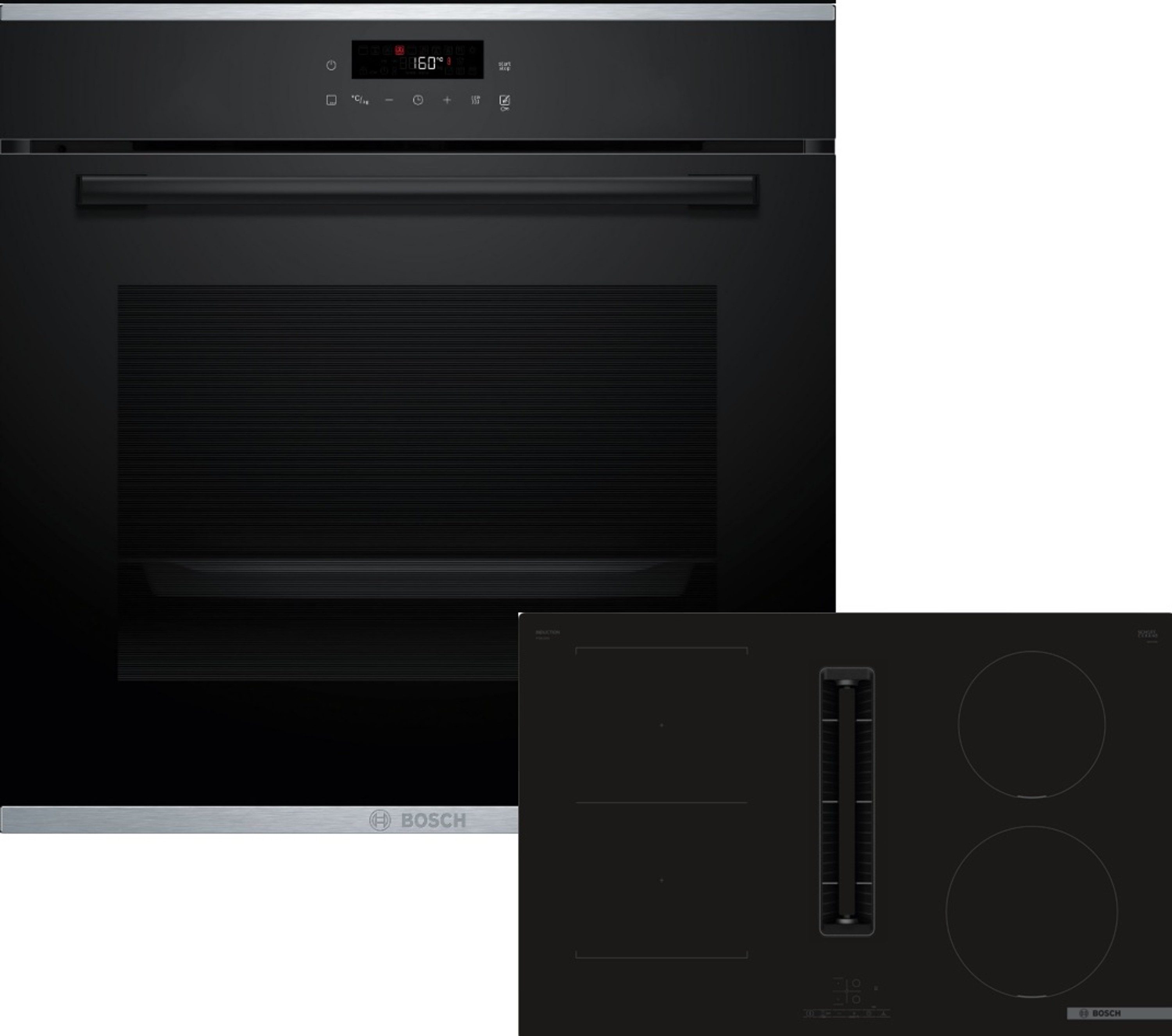 BOSCH Backofen-Set 4 HBA271BB3, mit nachrüstbar, AutoPilot, Halogen-Innenbeleuchtung