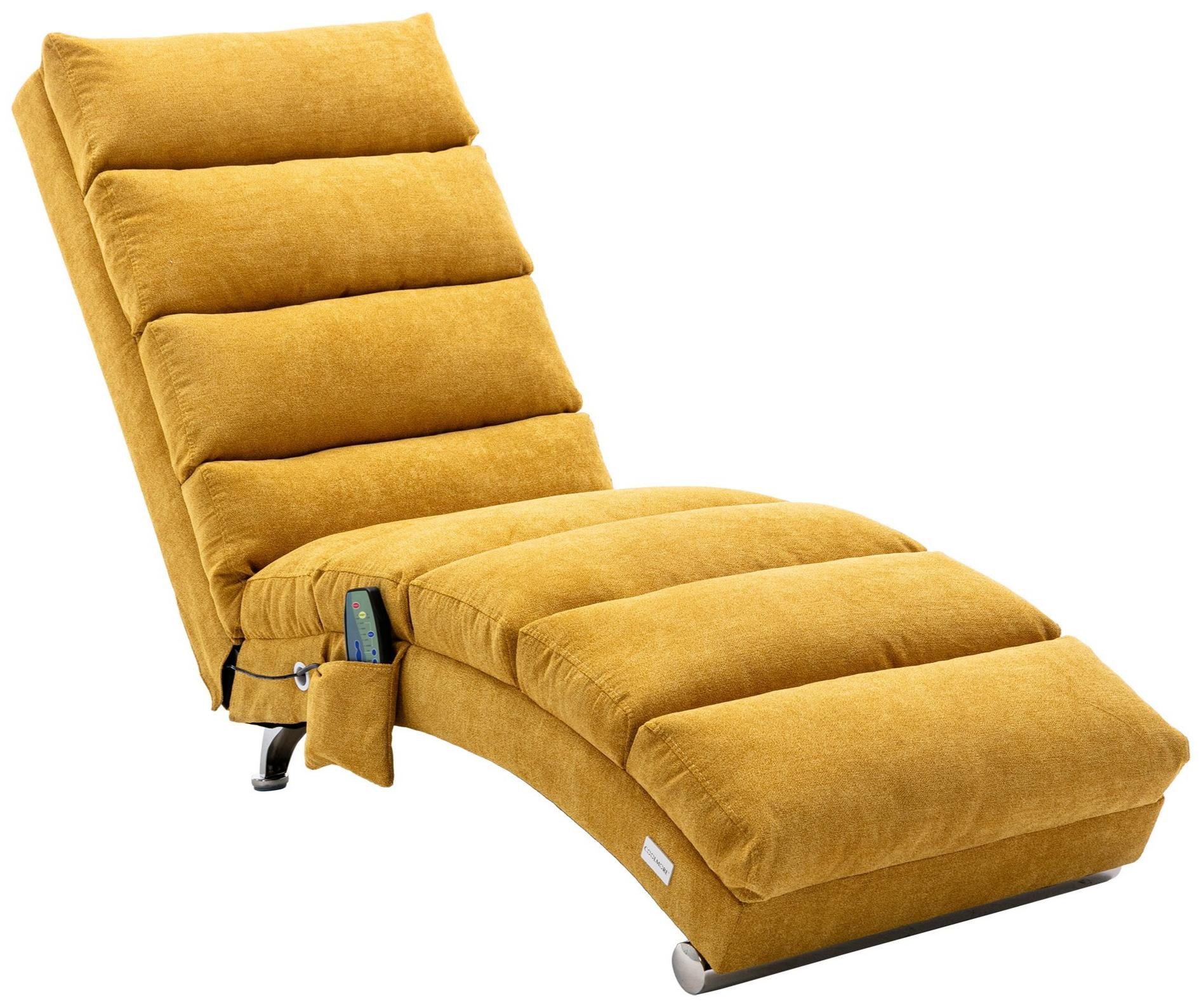 LVHOM Relaxsessel Sackleinen Massage-Liege INDOOR PREMIUM (Ergonomische Fernbedienungs-Steuerung, Sanfte Massageprogramme mit Fernbedienung, Schwerlastfähig bis 250 kg), Elektrische Entspannung mit skandinavischem Flair