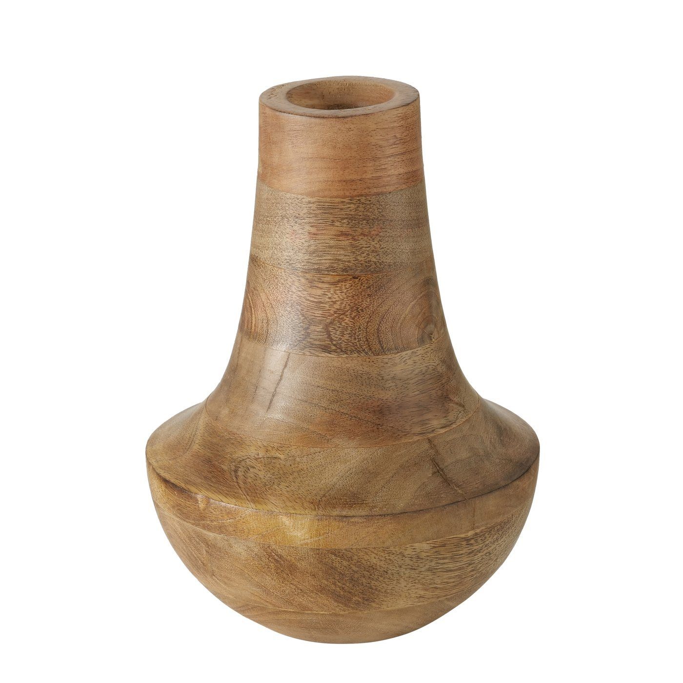 BOLTZE Dekovase "Posha" aus Holz Vase in braun