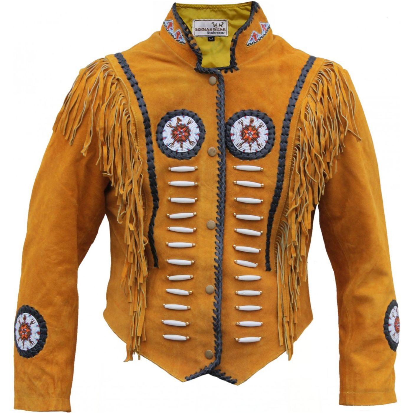 German Wear Lederjacke GW950J-Jacke Western-Lederjacke Karneval Reiter Jack günstig online kaufen