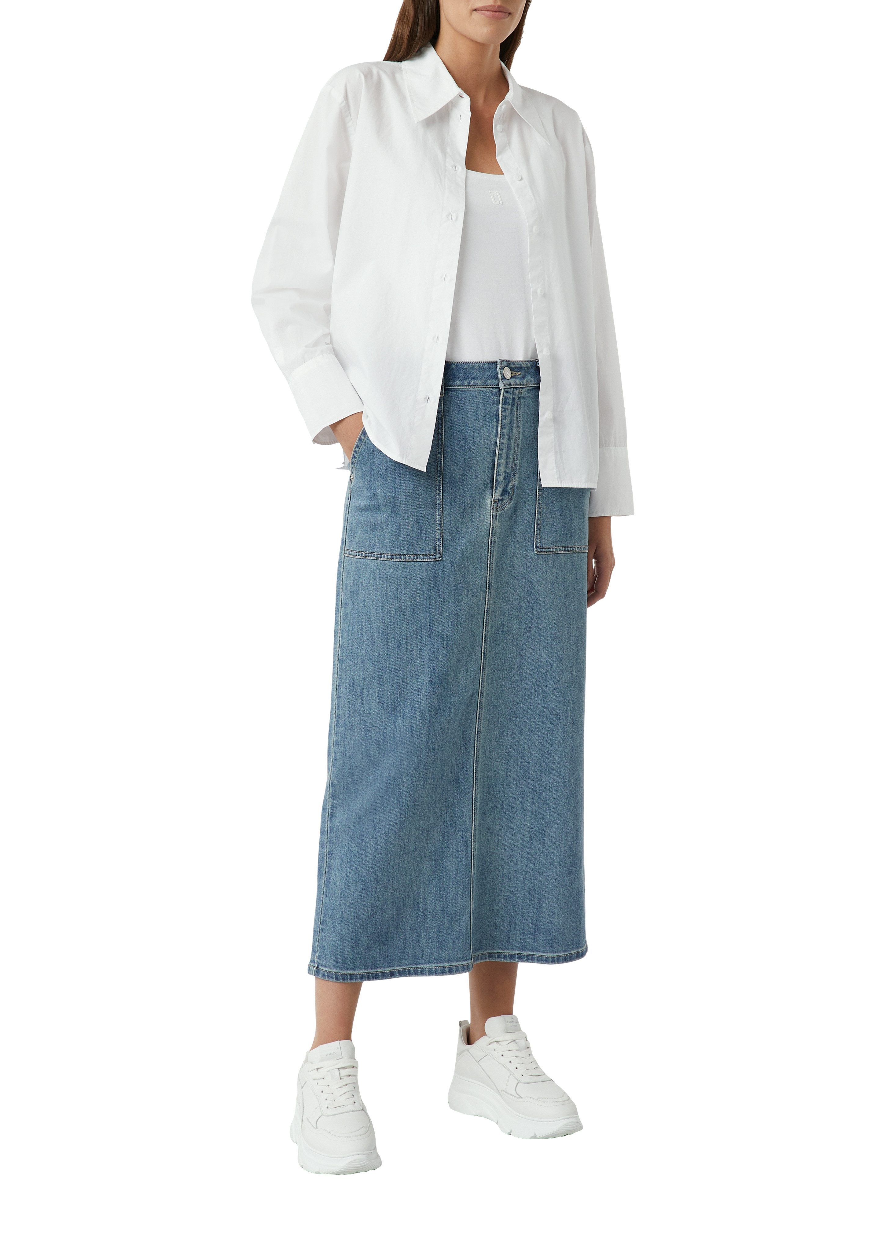 comma casual identity Hemdbluse unifarben, casual, günstig online kaufen
