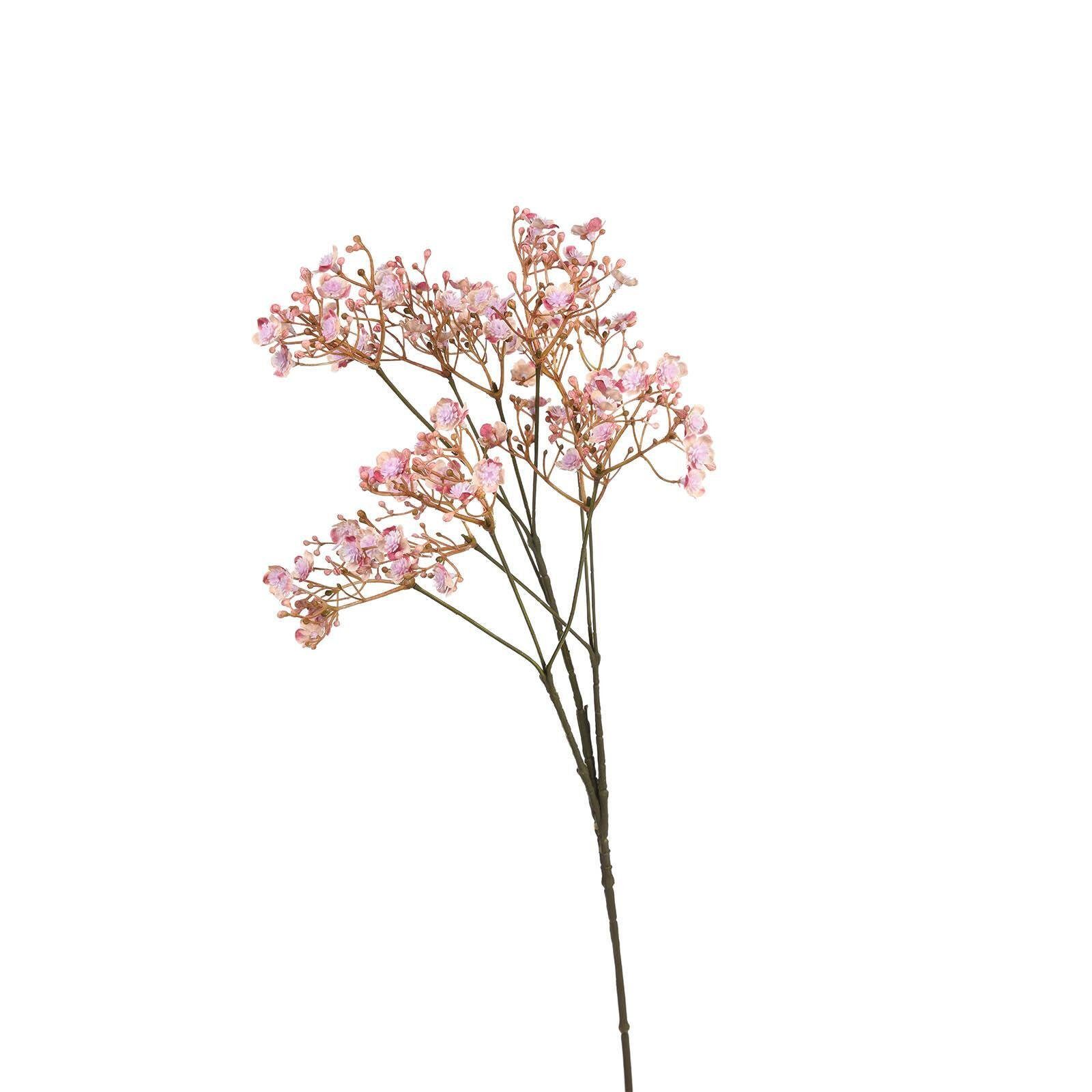 Kunstblume Kunst-Stielblume Schleierkraut, Depot, aus Polyethylen, Draht, Polyester, L 70 Zentimeter Rosa