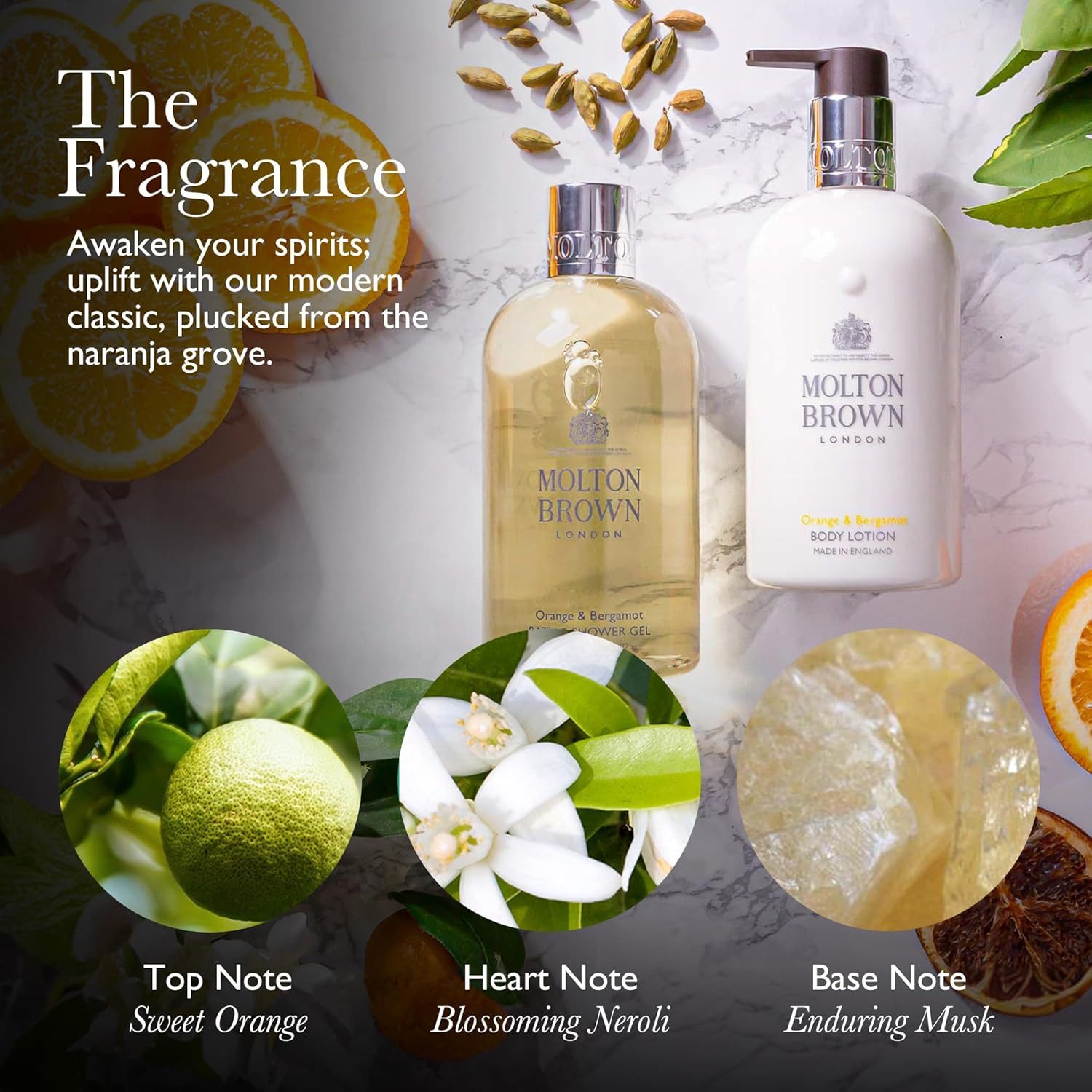 MOLTON BROWN Handseife Orange & Bergamot edle Handseife 300 ml, 1-tlg.