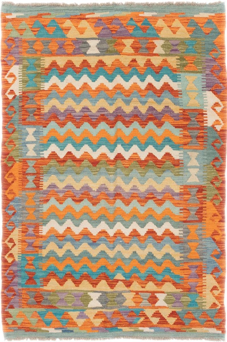Orientteppich Kelim Afghan 103x151 Handgewebter Orientteppich, Nain Trading, rechteckig, Höhe: 3 mm