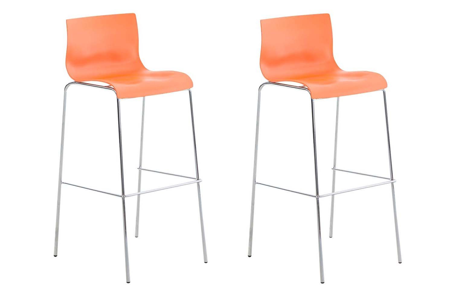 Bistrostuhl 2er Set Barhocker HOVER Kunststoff 4-Fuß Gestell