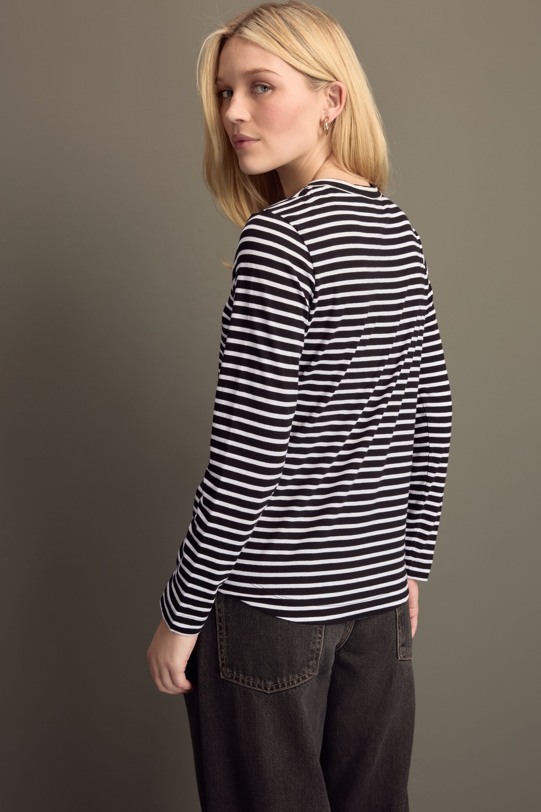 Next Langarmshirt 3er-Pack Langarmshirts aus 100 % Baumwolle (3-tlg) günstig online kaufen