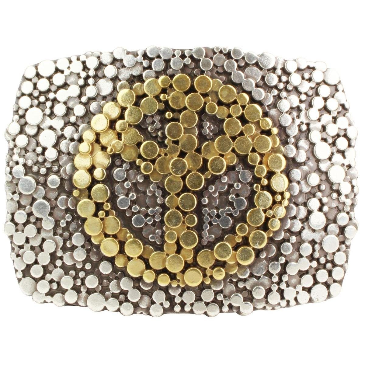 Gürtelschnalle Peace 4,0 cm - Buckle Wechselschließe Gürtelschließe 40mm - Gürtel bis