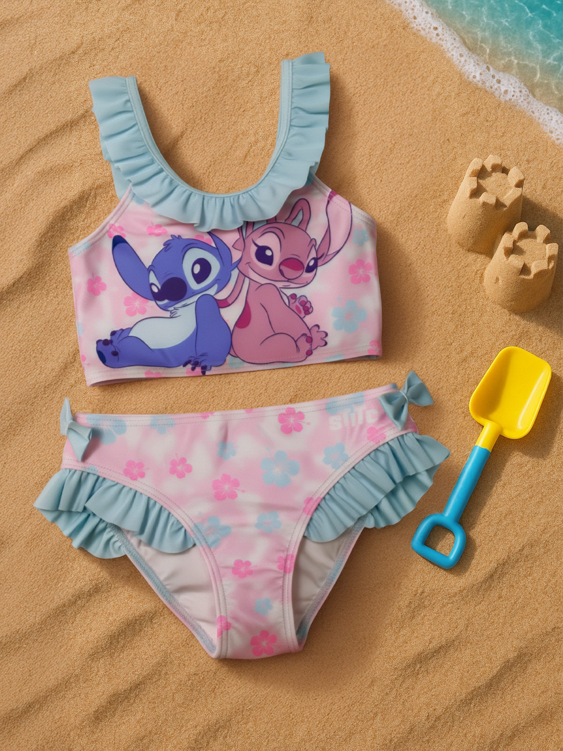 United Labels® Bustier-Bikini Disney Lilo & Stitch Bikini Zweiteiler mit Rüschen & Schleifen – Bild 2 von 5