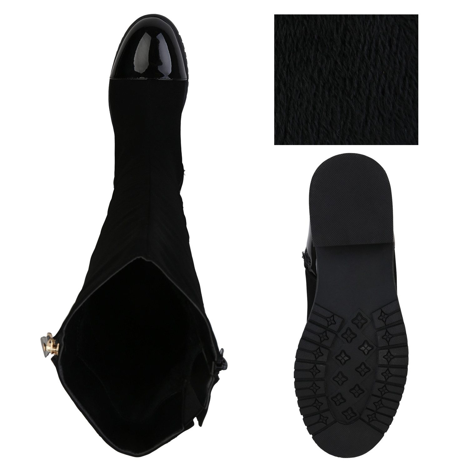 VAN HILL 840545 Stiefel Damen Leicht Gefütterte Klassische Stiefel Profil-Sohle