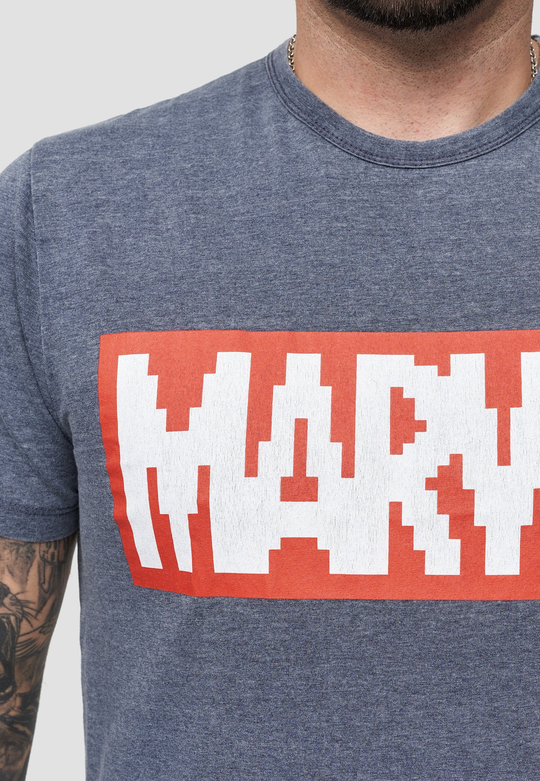 GOTS Marvel Pixel Logo Recovered Bio-Baumwolle zertifizierte T-Shirt