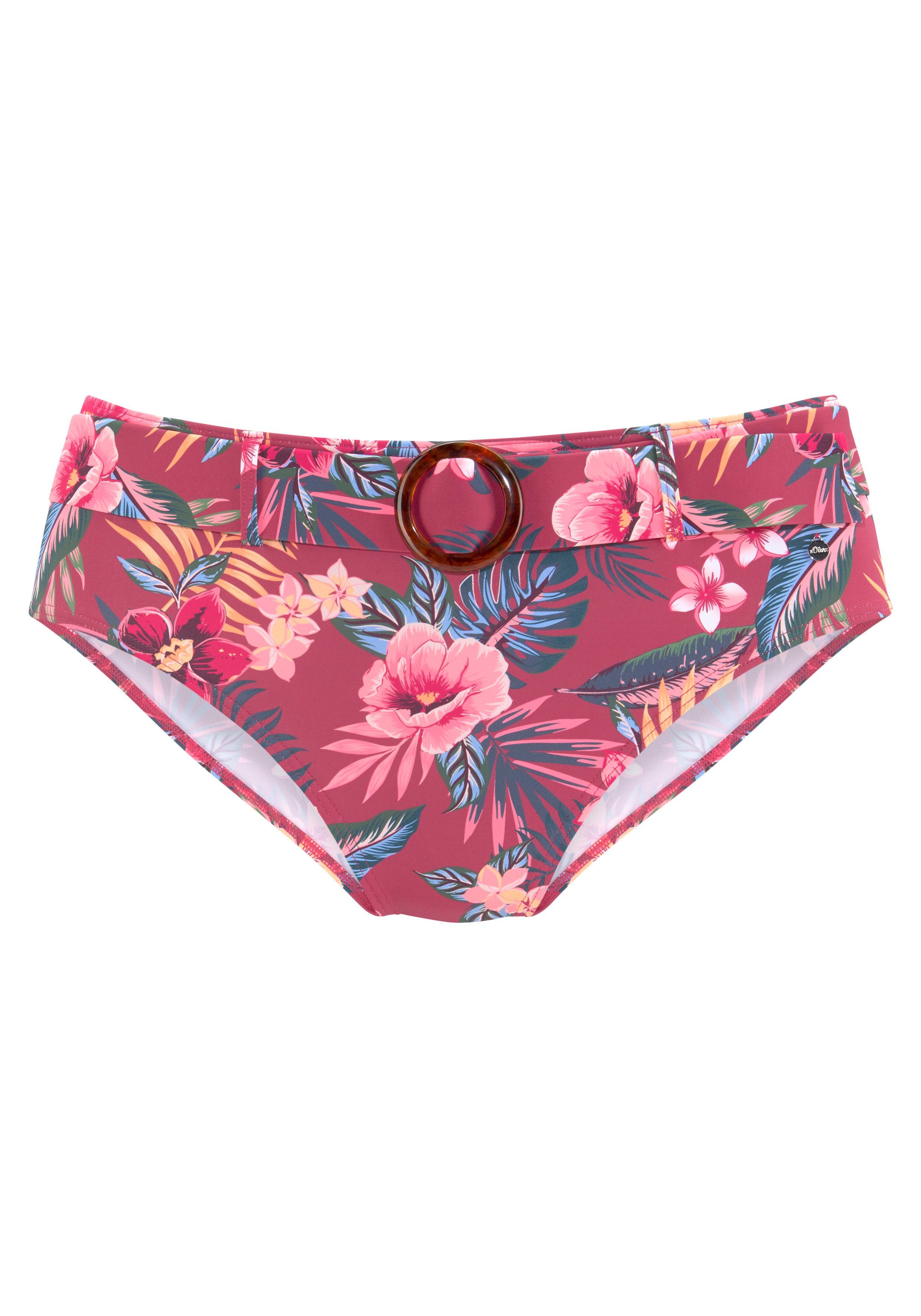 s.Oliver Highwaist-Bikini-Hose Marika mit abnehmbarem Gürtel günstig online kaufen