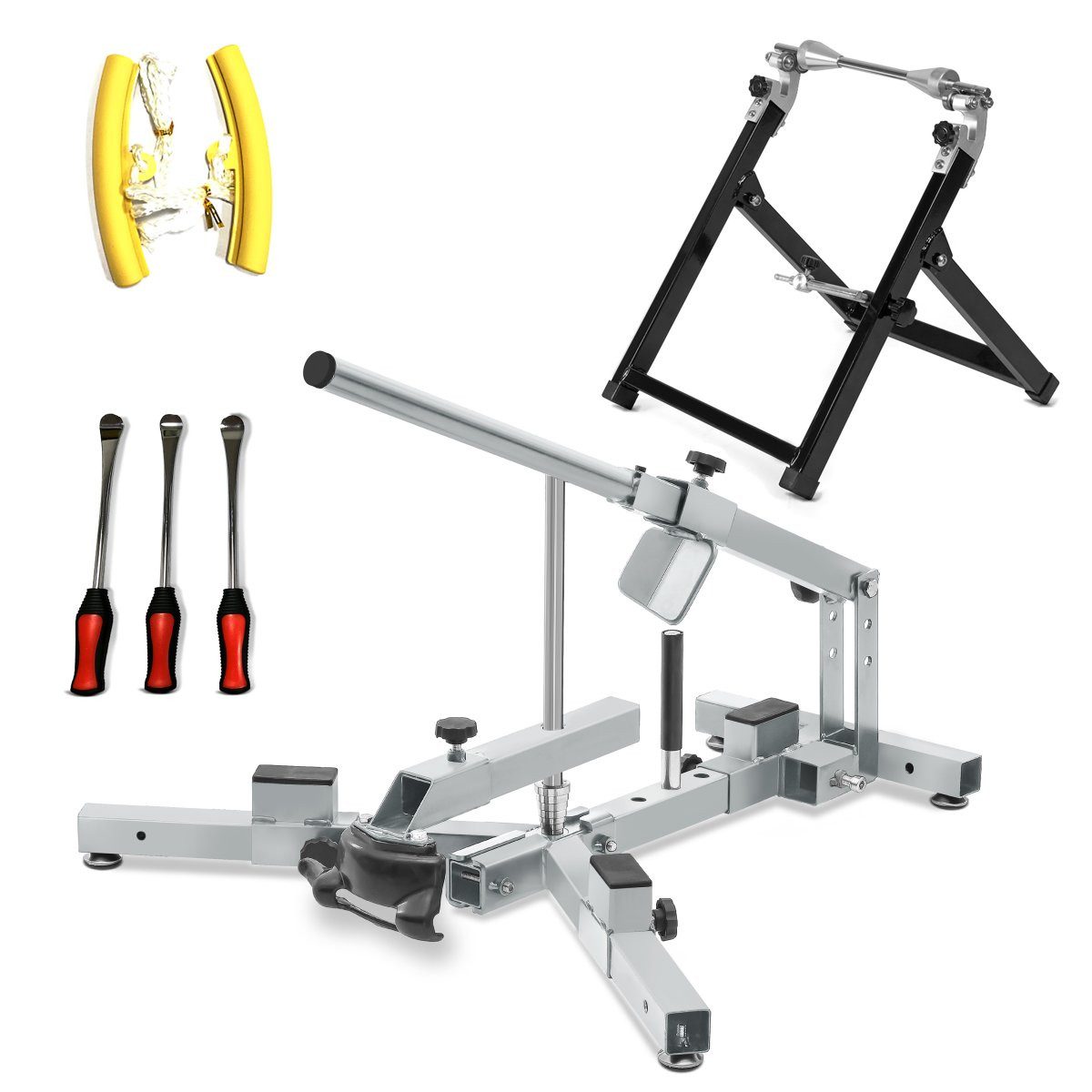 ConStands Reifenmontagemaschine Reifenmontiergerät Set + Wuchtbock + Montagewerkzeug # MD4N DPLU