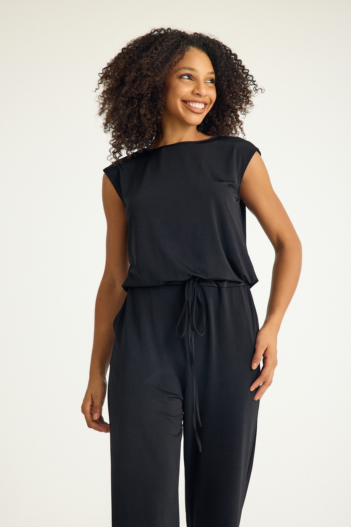 fashionshowcase Overall Overall Eleganter Damen Jumpsuit aus Stretch-Jersey Einteilig