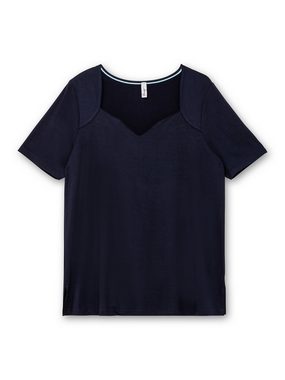 Sheego T-Shirt Große Größen mit herzförmigem Ausschnitt