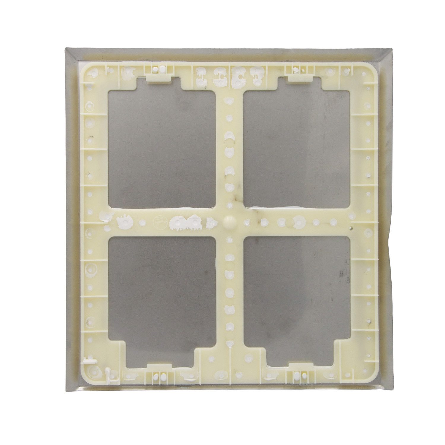 Haas Otto Ablaufrohr Gebürstete Edelstahl Blende für großen OHA-Wandeinbaukasten, 90 °