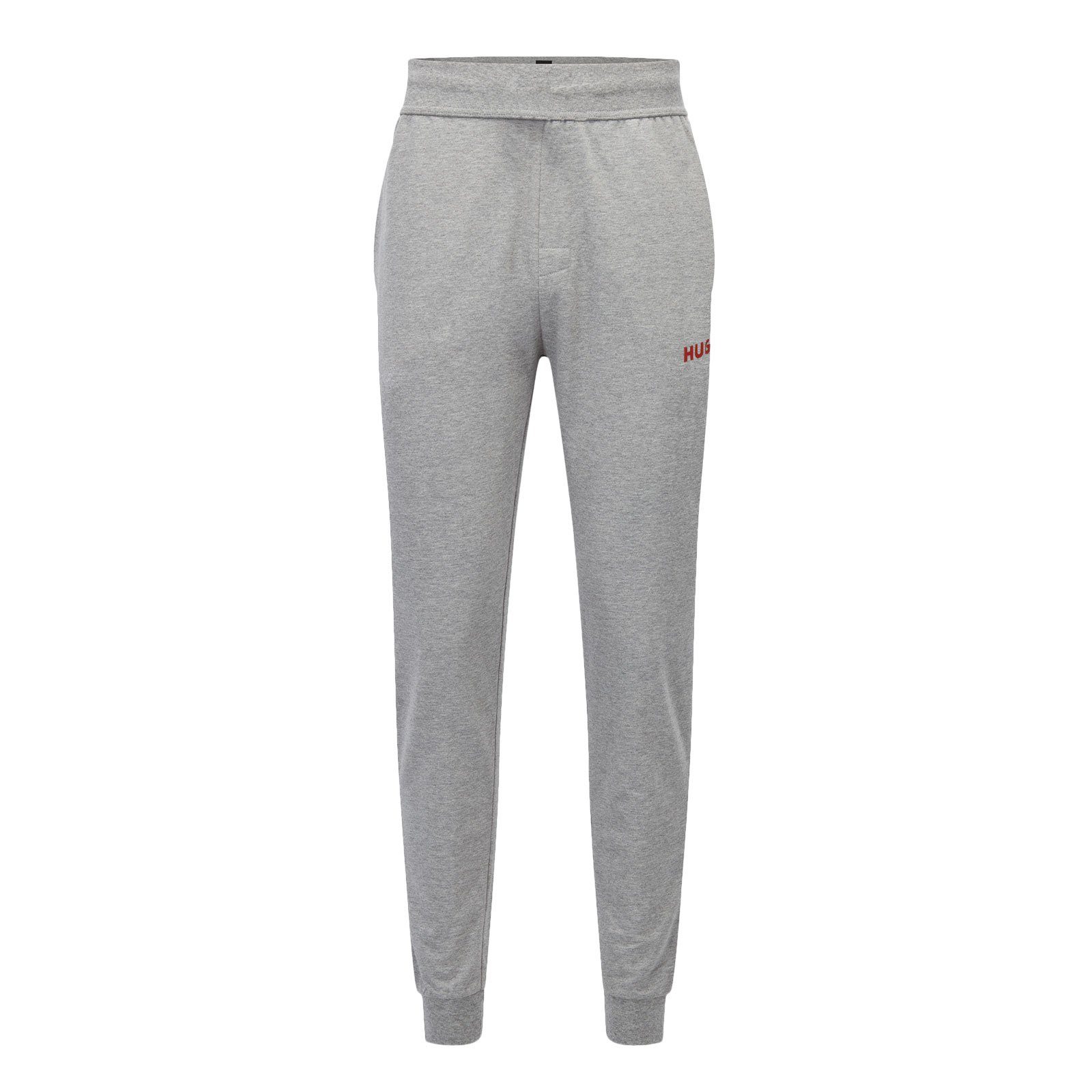 HUGO Loungehose Labelled Pants mit verstellbarem Tunnelzug 035 medium grey | Jerseyhosen