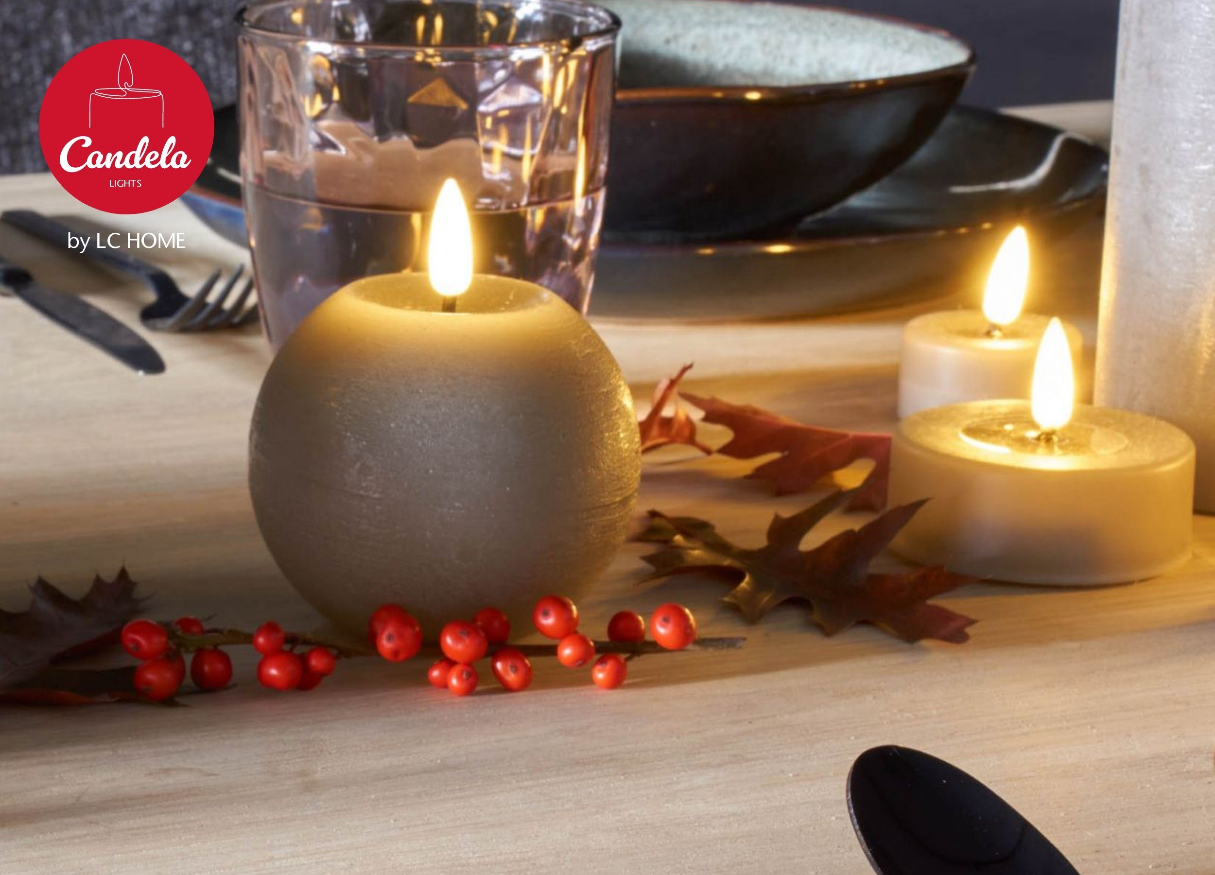 LC Home LED-Kerze Candela Lights H:7xØ8cm creme Echtwachs+Fernbedienung & T günstig online kaufen