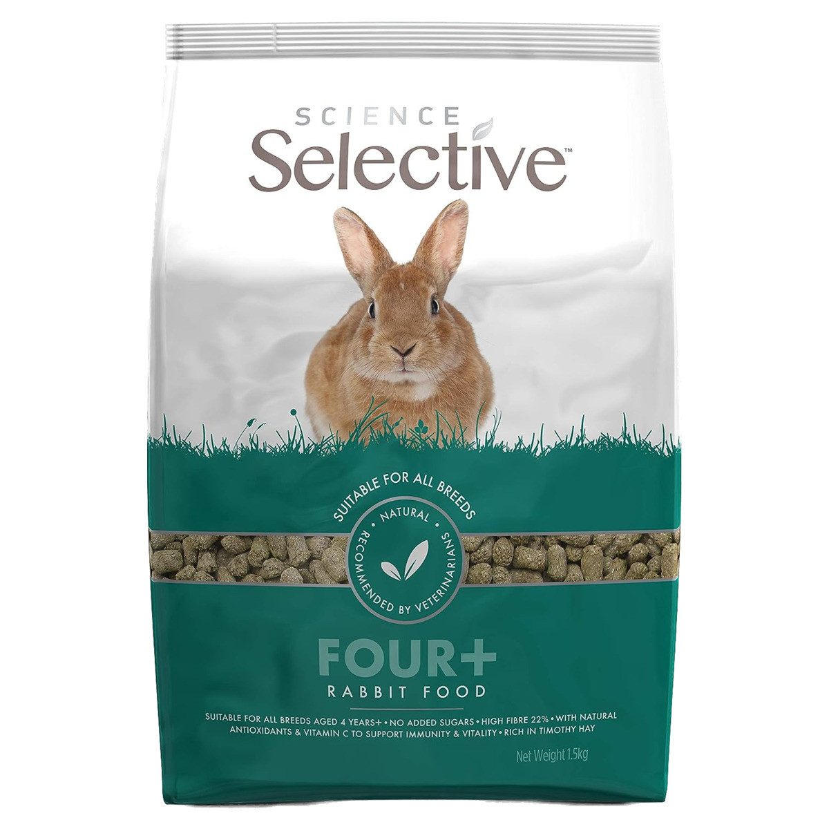 Supreme Science Selective Rabbit four+ 1,5 kg, Trockenfutter für: Kleintier