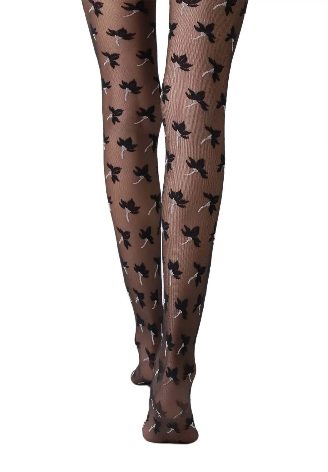 Oroblú Feinstrumpfhose mit floralem Muster PRIMROSES 20 DEN 20 DEN (Packung 1 St. 1er-Pack) transparent & matt