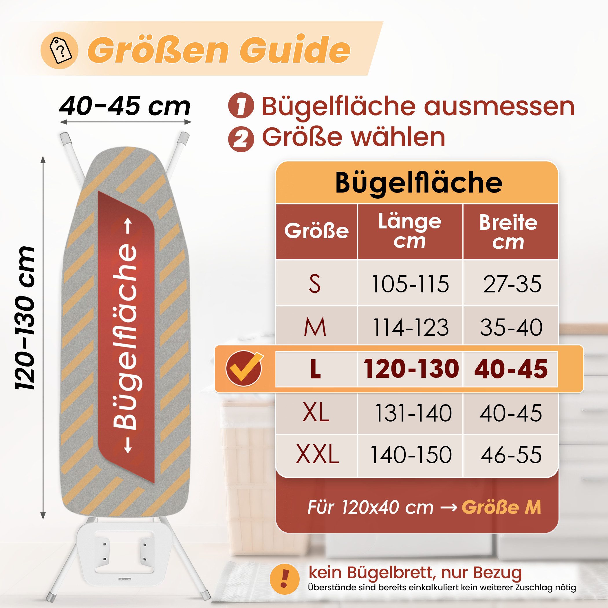 Arteneur Bügelbrettbezug, Made in Germany, OEKOTEX100, Zubehör für alle Büg günstig online kaufen