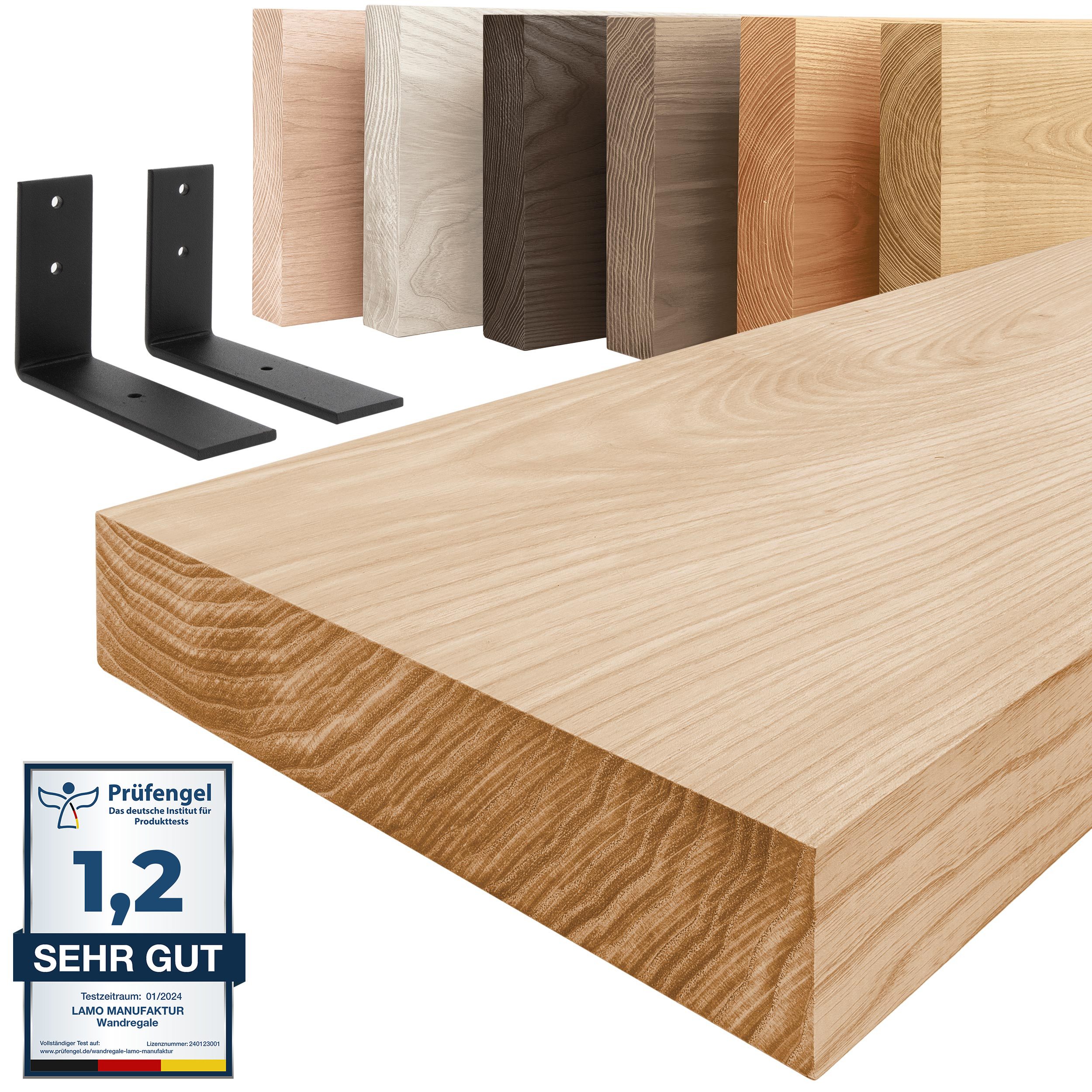 LAMO Manufaktur Wandregal Holz Gerade Regal günstig online kaufen